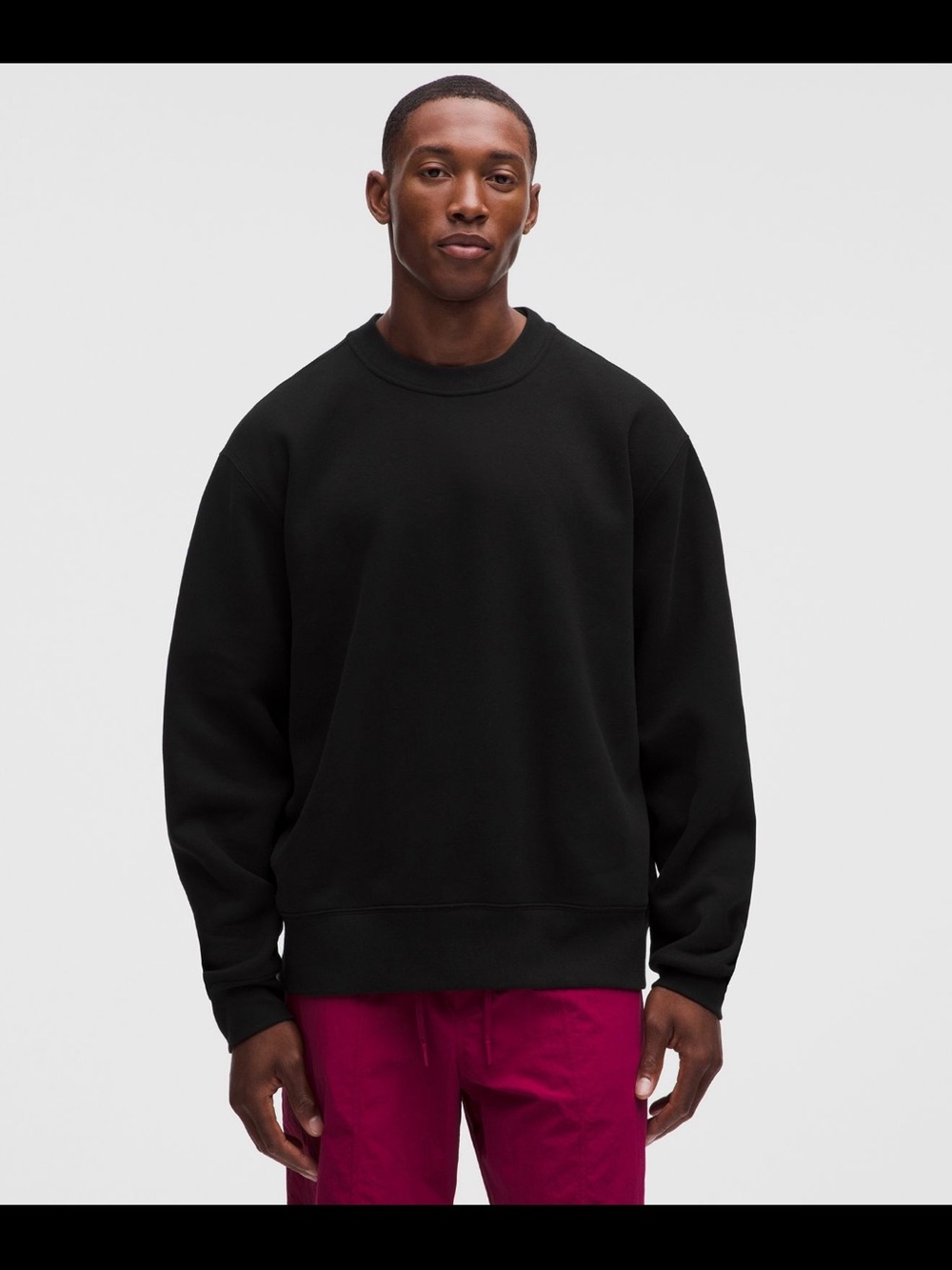 NWT Lululemon Men's Crewneck Steady State Super Loft Sweatshirt in Black